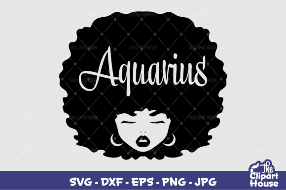 Aquarius Afro Woman Graphics