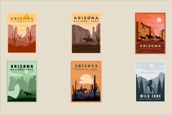 Arizona Wildlife Poster Vector Graphics