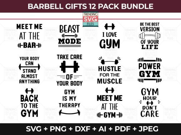 Barbell Svg Bundle: A Graphic Designer’s Take on Crafty Creativity