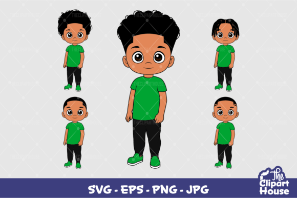 Black Boy Casual 2: A Graphic Asset for Modern Crafts