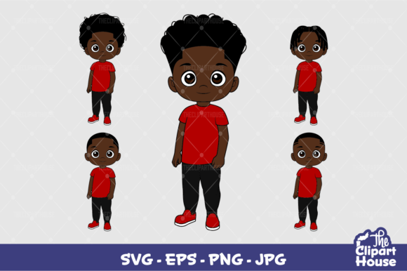 Black Boy Casual 3 Graphics for Crafts