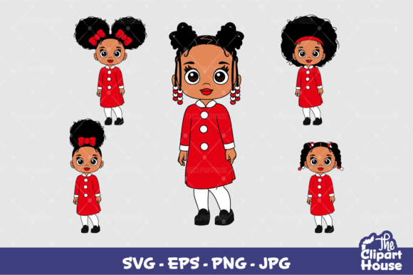 Black Girl Christmas 2 Graphics for Crafts
