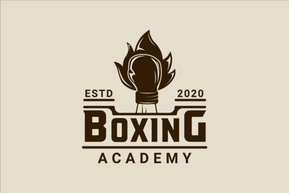 Boxing Logo Vector Vintage Illustration