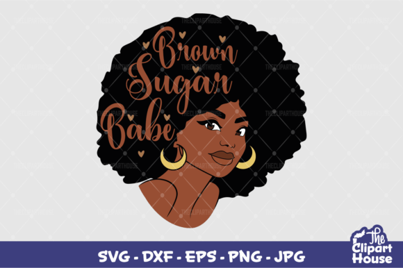 Brown Sugar Babe Woman Graphics for Local Business Branding