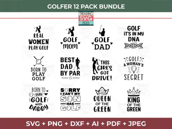 Golf Dad SVG Bundle Graphics for Crafts