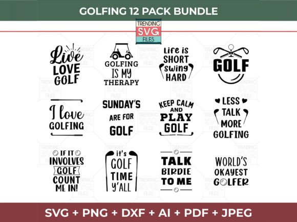 Golf Graphics for Crafts