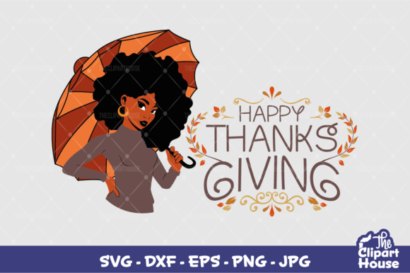 Happy Thanksgiving Woman 2 Graphics for Crafts