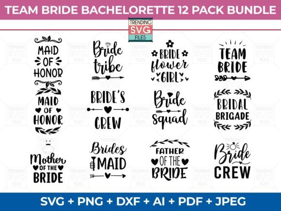 Maid of Honor Bachelorette Svg Bundle for Graphics and Crafts