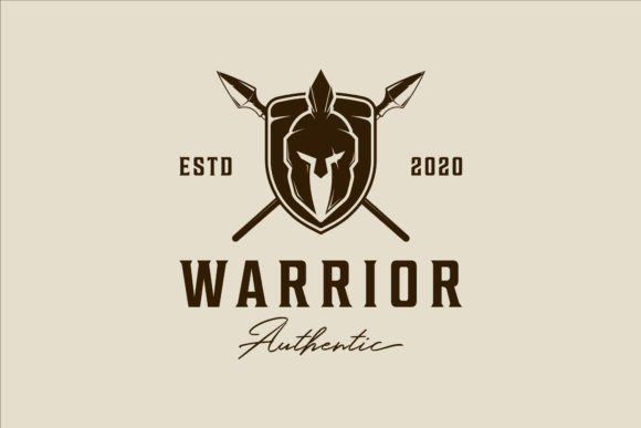 Shield and Spear Logo Vector Design