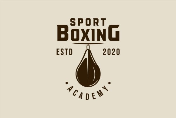 Speed Punch Bag Logo Vintage Vector Graphics
