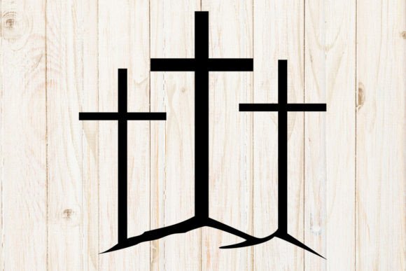 Three Crosses Graphics for Crafts