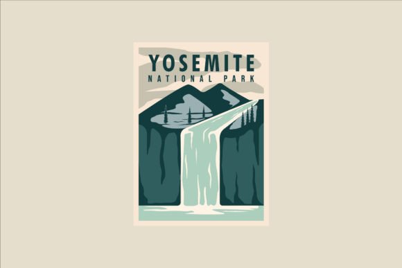 Yosemite National Park Poster Vector Graphics